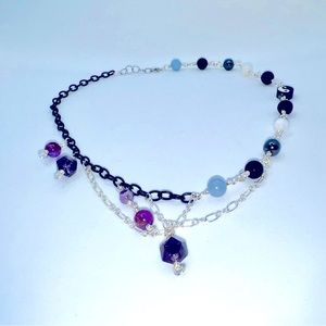 Angelite amethyst necklace chocker